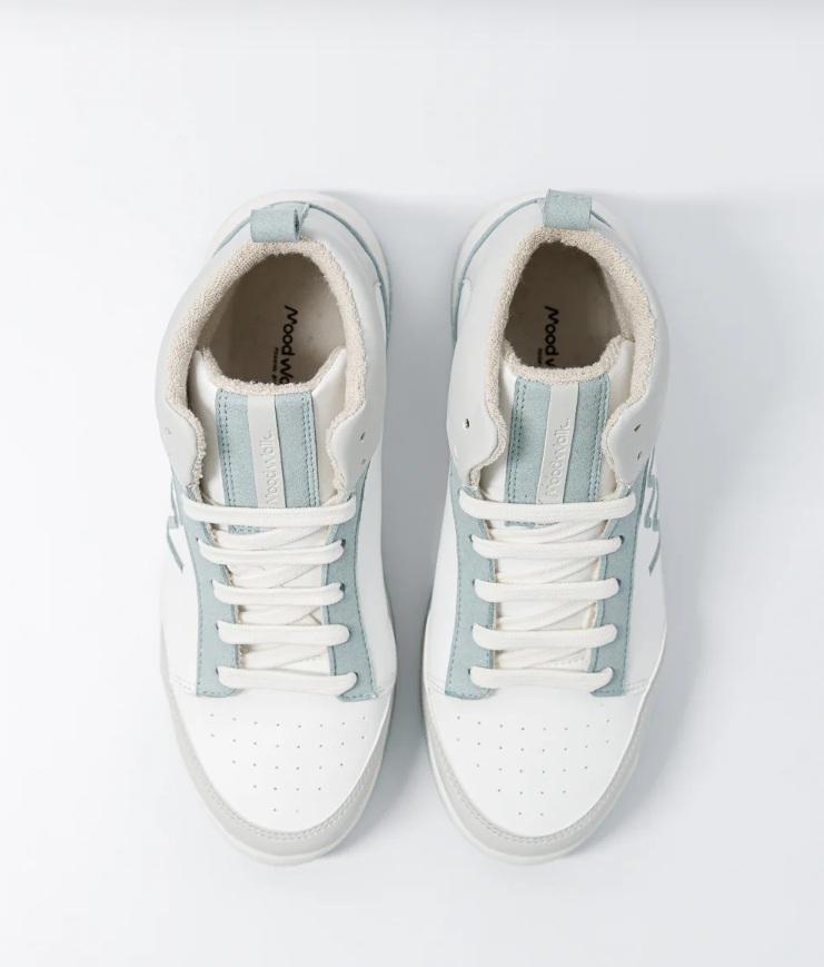 French Touch – Ice Blue Vegan High-Top Sneakers Image 2